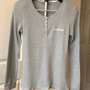 Calvin Klein Sleepwear Thermal Long Sleeve Top Sz M